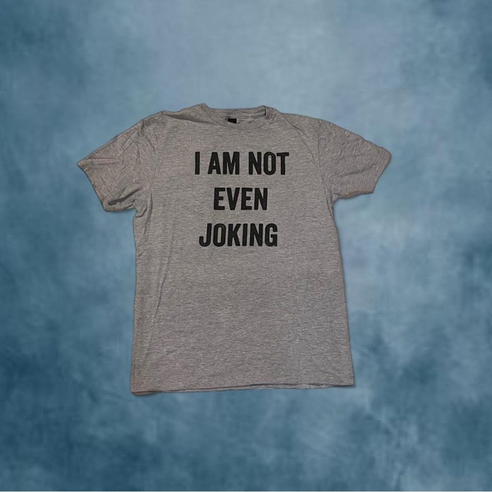 Gildan Gray Short Sleeve Tee with Bold Graphic